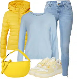 Outfit sa Krem/Bež/Žuta Niska Tenisica/Teddy Tenisica/Kožna Tenisica/Rupičasta Tenisica/Ljetna Tenisica/Skate cipela/Vintage Tenisica/Tenisica s platformom Tommy Jeans "Cool outfit za svaki dan"