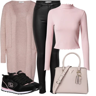 Outfity pro sport s Růžová/Fialová Móda Pro Plnoštíhlou Pletenina veľkej veľkosti JdY "Cool každodenní outfit"