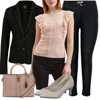 Outfity pro práci s Růžová orsay "Profesionální vzhled"