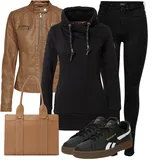 Černé Dlouhé Termo Legíny Outfity image