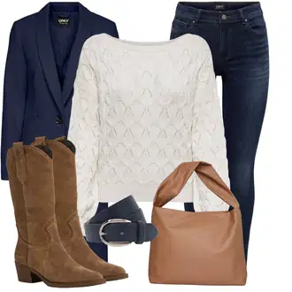 Outfit sa TamnoPlava/SvjetloPlava/Plava Odijelo/Frak Kaput/Usko Krojena Kaputa/Midi Kaput/Sako Kaput/Kaput od Kašmira/Dugi kaput/Vuneni Kaput/Scuba Kaput Only "Zimski outfit za slobodno vrijeme"
