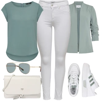 Outfit s Tyrkysový/Zelená Halenka a Tunika Tunika Only "Lehký outfit"