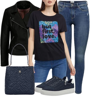 Outfity pro volný čas Zima s Modrá/Tmavě modrá Only "Skvělý pro volný čas"