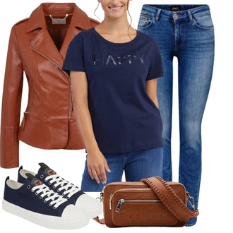 Outfity pro zábavu Kovbojka s Modrá/Tmavě modrá/Růžová/Bílá/Hnědá Only "Skvělý pro volný čas"Look: Premium, Egirl, Elegantní, Bezešvé, Pohodlný, Měkká dívka, Trendový, Kovbojka, Sexy, Ležérní, Disko, Cool, Western