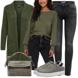 Hnědá S Třásně High Waist Džíny Outfity pro ženy image