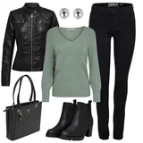 Only Gumijasti Gležnjarji outfiti za dame image