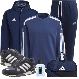Outfit mit Blau Schuh Sneaker Adidas Originals "Sport Outfit"