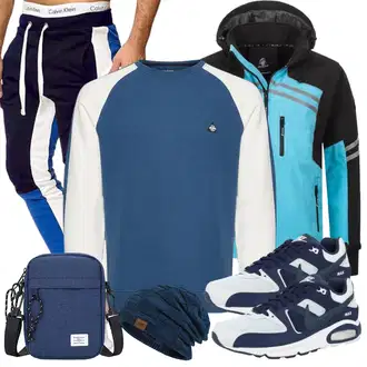 Sport Outfits 70er mit Grün Sport Hoodie b BLEND "Sportlich Outfit"Look: Coole, Casual, 70er, Retro, Streetwear, Premium, 60er, Sportlich, Elegant, Classic, Preppy, Leger