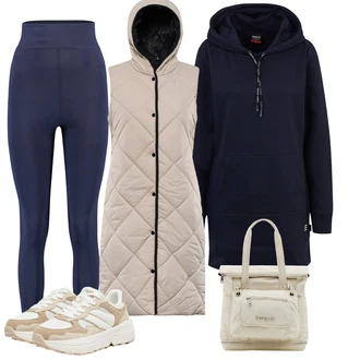 Outfity pro golf Moderní s Béžová/Khaki/Hnědá nax "Sportovní zimní outfit"Look: Rad, Moderní, Klasické