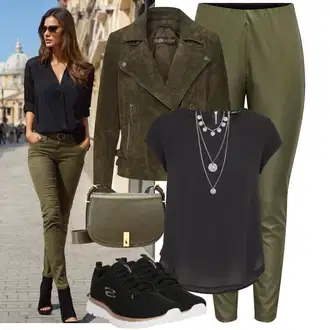 Outfity pro zábavu S křivkami s Černá Halenka a Tunika/Tričko & Top Móda Pro Plnoštíhlé/Halenka Móda Pro Plnoštíhlou Only "Stylový každodenní outfit"