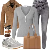 Hnědé Freaky Nation Kožené Bundy Outfity image