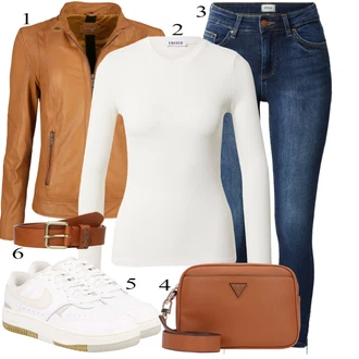 outfit mit Rumena/Rjava/Bež Plašč/Jakna Maze "Obleka za prosti čas"