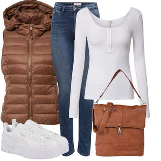 Vintage Outfit s Modrá/Tmavě modrá/Světle modrá Kožená bunda/Zimní bunda/Push up Džín/Kožené Boty/High Waist Džínové Kalhoty/Navlékací džíny/Slim Fit Džíny/Džíny s Rozparkem/Termální Džíny Only "Cool každodenní outfit"Look: Styl, Klasické, Cool, Old Money, Bezešvé, Skromné, Vintage