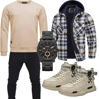 Frühlings Outfits Casual mit Grau FUSHITON "Street Style Outfit"Look: Casual, Rap, Sportlich, GoGo, Goa, Outdoor, Indoor