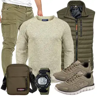 Frühlings Outfits Leichte mit Dunkelgrün 2in1 Jacke/Hybridjacke/Daunenjacke/Verstaubare Jacke/Sommerdaunenjacke/Schlupfjacke Camel Active "Street Style Outfit"