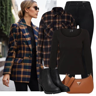 Outfit sa Crna Kožna Jakna/Podstavljena Gležnjača/Gumena Gležnjača/Chelsea Gležnjača/Kožna gležnjača Only "Ulični Stil Odjeće"