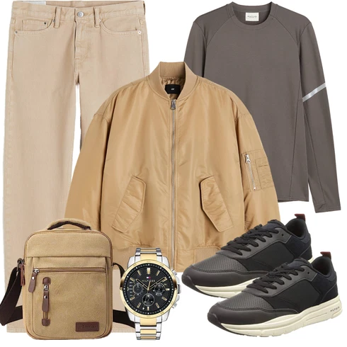 Grau/Hellgrau/Khaki/Braun Sportpullover/Funktionsshirt/Trainingsshirt Default kombinieren