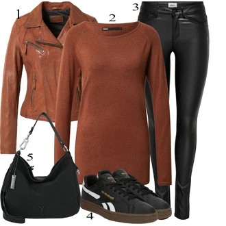 outfit mit Rjava/Oranžna Plašč Oakwood "Obleka za prosti čas"