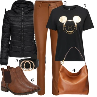 Black Outfits mit Rdeča Mustang "Obleka za prosti čas"