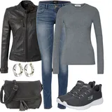 Černé Maze Kožené Bundy Outfity image