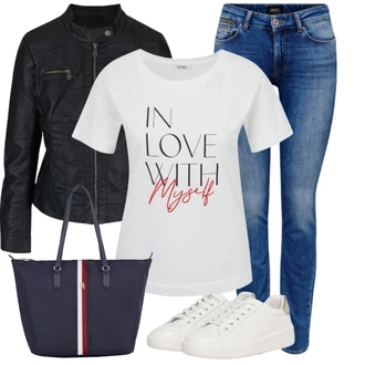 Outfity se stylem Kovbojka s Modrá/Tmavě modrá/Růžová/Bílá/Hnědá Only "Stylové kombinace pro volný čas"Look: Premium, Egirl, Elegantní, Bezešvé, Pohodlný, Měkká dívka, Trendový, Kovbojka, Sexy, Ležérní, Disko, Cool, Western