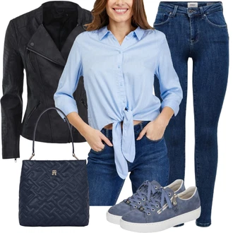 Outfity pro zábavu 50. Let s Hnědá/Zelená/Fialová/Tmavě šedá/Černá/Modrá Only "Stylové kombinace pro volný čas"Look: 50. Let, Lehký