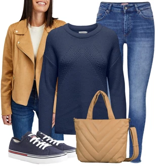 Outfit s Šedá Bota Teniska Tommy Jeans "Stylový look na jaro"