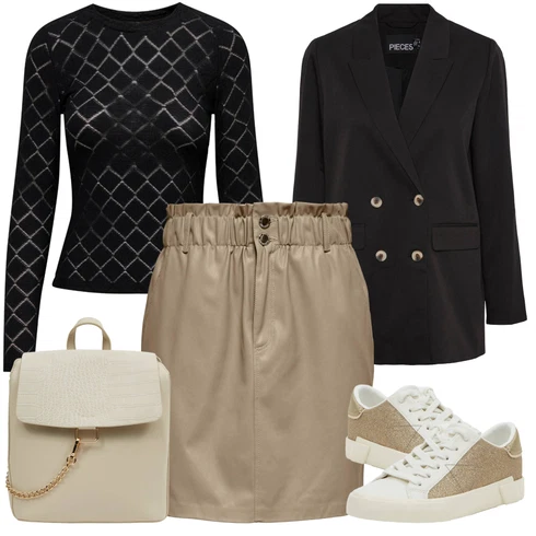 Kombinace Khaki/Hnědá/Béžová Kožená Sukně Kožená Minisukně/Kožená Sukně/70tá Léta Minisukně/Sukně z umělé kůže/Krátká Sukně Only kombinovat s Khaki/Hnědá/Béžová Kožená Minisukně/Kožená Sukně/70tá Léta Minisukně/Sukně z umělé kůže/Krátká Sukně Only