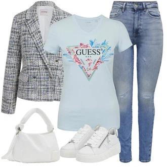 Prodyšné Outfit s Bílá/Krémová Teniska Kožené Tenisky/Teniska na platformě/Úzká Teniska/Teniska teddy/Nízká Teniska/Tenisky s Bočním Zipem Rieker "Stylový look na jaro"