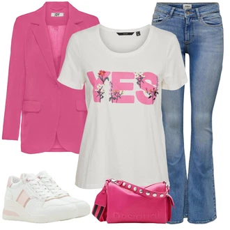 Rockový Outfit s Desigual "Stylový look na jaro"Look: Glamourové, Klasické, Premium, Babydoll, Estetika, Šik, Rockový, Elegantní