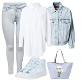 Kombinace Dlouhých Džínových Halenek image