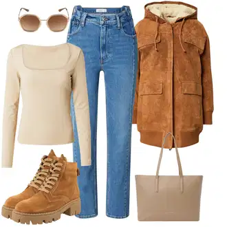 Outfity na zimu Styl 50. Let s Modrá/Světle modrá Vintage džíny/Dámské Džíny s Délkou 7/8/Kotníková Bota/Dad Džíny/Džíny s Rozparkem/Girlfriend Džíny/Zkrácené Džíny/Zužující se Džíny/High Waist Džínové Kalhoty/Mom Jean Abercrombie & Fitch "Stylový zimní outfity"Look: Styl, 50. Let, 90tá léta