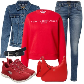Summits Outfit s Červená/Tmavě červená Pohodlná Bota/Letní tenisky/Bota Na Pěší Turistiku/Zimní tenisky/Zdravotní bota Skechers "Každodenní vzhled"