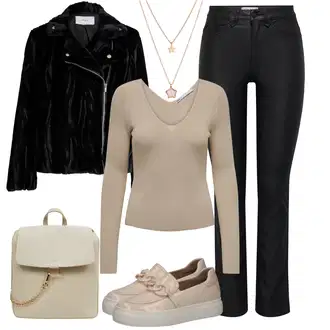 Outfity na zimu s Béžová/Bílá/Khaki/Zlatý/Hnědá Batoh orsay "Trendový zimní vzhled"