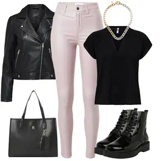 Outfit s Bílá/Béžová/Zlatý/Stříbrný/Šedá Jemný Řetízek/Obojek/Collier Calvin Klein "Trendový zimní vzhled"