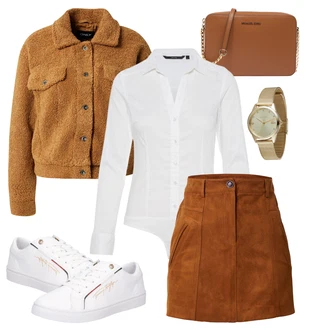 Oblečení se sukní Tenis Léto s Bílá/Červená Tenisky s Bočním Zipem/Letní Tenisky/Kožené Tenisky/Úzká Teniska/Nízká Teniska Tommy Hilfiger "Trendový zimní vzhled"Look: Skating, Bowling, Tenis, Bruslení