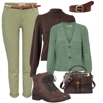 Outfity na zimu s Zelená/Tmavě zelená/Světle zelená Pletenina veľkej veľkosti Only "Trendový zimní vzhled"