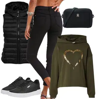 outfit mit Črna Women's Casual shoes/Superga Usnjene superge/Superge Nizka/Skate Obutev/Ozka Superga/Poletne superge/Zimske superge Puma "Vsakodnevni Outfit"