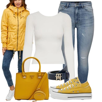 Chuck Taylor All Star Outfit s Šedá Converse "Vzhledy pro volný čas"