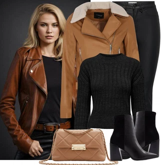 Ležérní Pracovní pohovor Outfit s Černá Aldo "Jarní Outfit"Look: S Mokrým Vzhledem, Premium, Glamourové, Elegantní, Seriózní, Atraktivní, Ležérní
