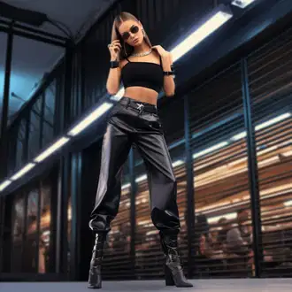 Egirl kombinacije Ljeto sa Kožna Jakna/Chelsea Gležnjača/Klasična čizmica/Ravna Gležnjača/Gležnjača na visoku petu/Kožna gležnjača/Podstavljena Gležnjača/Čizma na Špic/ljetna gležnjača/Vintage Gležnjača fox shoes, Bijela Široki Pojas/Kružni Šal/Kožna narukvica/Šal/Remen za sat julimex, Crna/Smeđa Majica dugih rukava/Dugi top/Kratki top/Ležerni topić/Obični top/Košulja top/Kratki Top Only, Crna Sunčana Naočala Vuch "Žene u zabavnom stilu s kožnim hlačama"