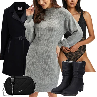 Outfity s krajkovými body "Zimní outfity"