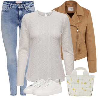 Outfity na zimu Džínovina s Světle modrá/Bílá/Modrá Only "Zimní look"