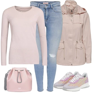 Outfity na zimu Streetwear s Šedá Rieker "Zimní look"Look: S průsvitem, Sportovní, Trendový, Estetika, Ležérní, Retro, Streetwear