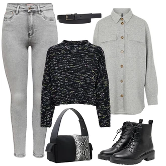 Outfity z džínu Pyžamové s Bílá Desigual "Zimní look"