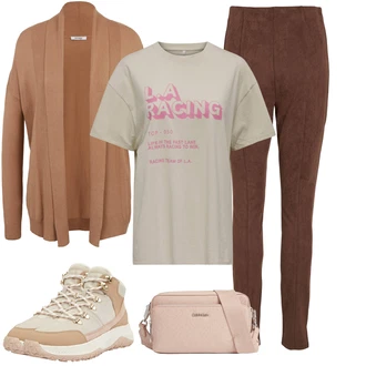 Outfit s Béžová/Růžová Taška Přes Rameno/Klasická Taška Přes Rameno/Sportovní Taška Přes Rameno/Taška/Malá Taška/Brašna/Pásková taška/Pánská taška Calvin Klein "Zimní look"