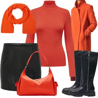 Oblečení se sukní Tenis s Černá/Šedá/Hnědá/Bílá/Zlatý/Tmavě šedá Only "Zimní look"Look: Tenis, Krasobruslení, Na Procházku