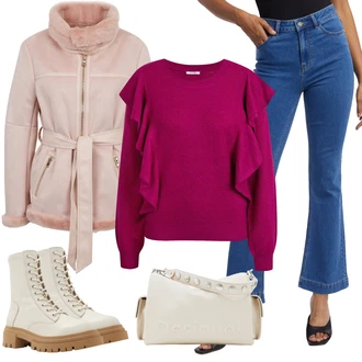 Military Outfit s Šedá Aldo "Zimní look"Look: Trendový, Moderní, Egirl, Armáda, Unisex, Military, Šik, Sportovní, Pracovní oděvy, Ležérní, Krásný
