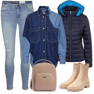 Den otců Outfit s Růžová/Hnědá/Fialová/Béžová Vuch "Zimní look"Look: Den matek, Den na pláži, Rave, Den otců, Bar