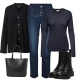 Modré VERO MODA Uvolněné Džíny Outfity image
